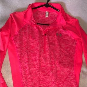 long sleeve three quarter zip